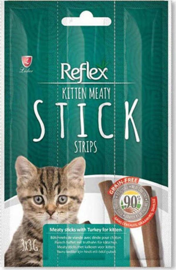 Reflex Cat Stick Treats Hindili Yavru Kedi Ödül Çubukları 9Gr -6 Adet - Image 1
