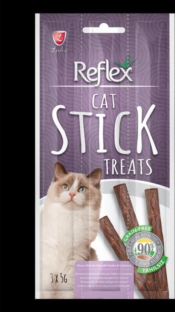 Reflex Kedi Ödül Stick Kümes Hayvanı Kızılcık 3X5 Gr - Image 1