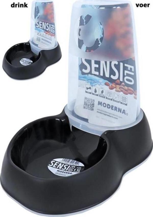 Moderna Sensiflo 1,5 L Mama Kabı Siyah - Image 1