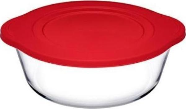 Paşabahçe 59123 Yuvarlak Plastik Kapaklı Borcam Fırın Kabı - Image 1