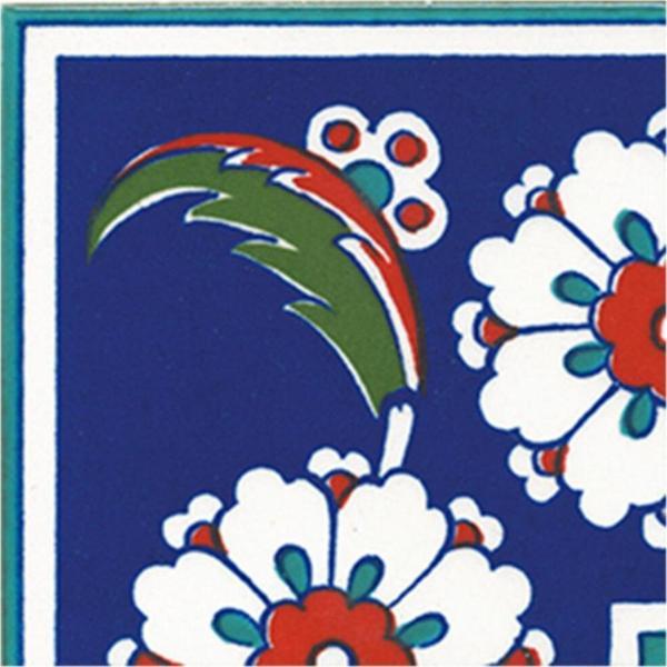 Armada Çini 10x10 Cm Ksk 12 Iznik Desenli Çini Bordür Köşesi - Image 1