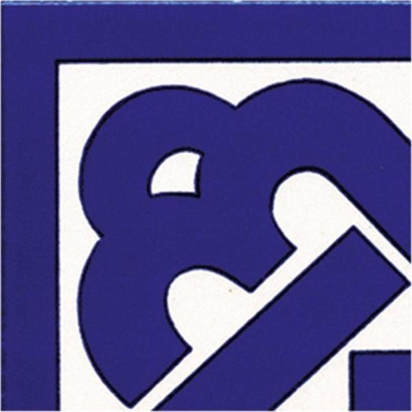 Armada Çini 10x10 Cm Ksk 20k Kobalt Zincir Desen Çini Bordür Köşe - Image 1