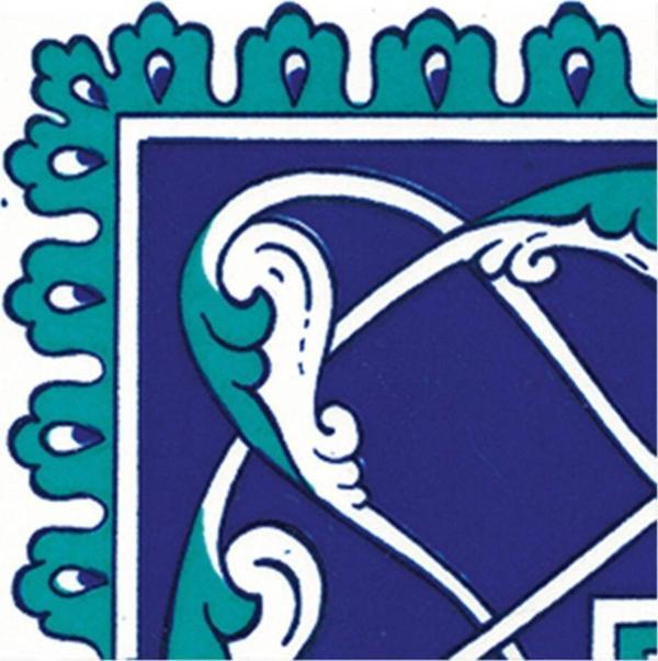Armada Çini 10x10 Cm Ksk 44 Klasik Rumi Desenli Çini Bordür Köşesi - Image 1