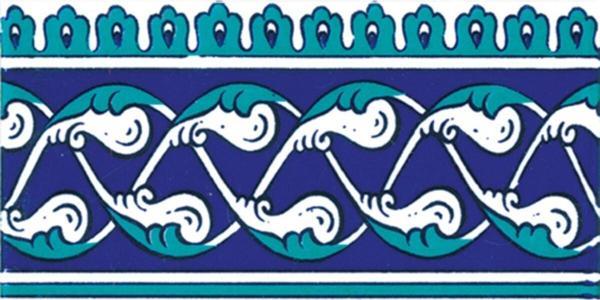 Armada Çini 10x20 Cm Ks 44 Klasik Rumi Desenli Seramik Çini Bordür - Image 1