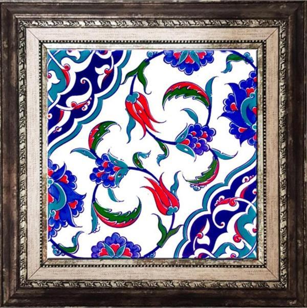 Armada Çini 20x20 Cm Ac 44 Osmanlı Iznik Desen Kütahya Çini Pano - Image 1