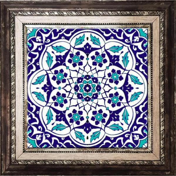 Armada Çini 20x20 Cm Ac 92 Osmanlı Mavi Beyaz Kütahya Çini Pano - Image 1