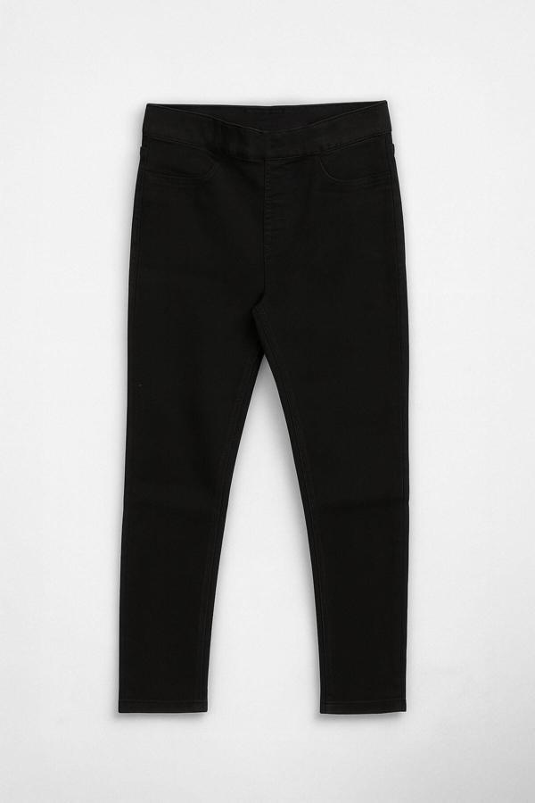 Kadın Beli Lastikli Siyah Tayt Jean Pantolon - Image 1