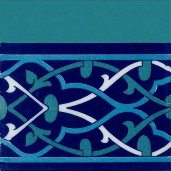 Armada Çini 20x20 Cm Ks 61 Selçuklu Desenli Seramik Çini Bordür - Image 1