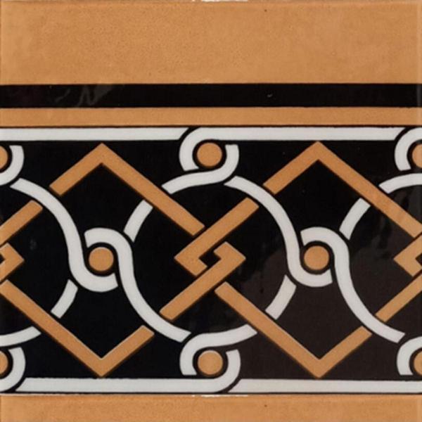 Armada Çini 20x20 Cm Ks 77 Zincir Desen Kütahya Iznik Çini Bordür - Image 1