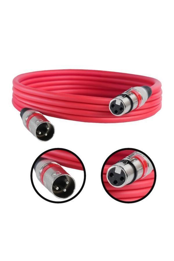 Midex MXL-3M-RD Kaliteli XLR TO XLR 3 mt. Mikrofon Kablosu - Image 1