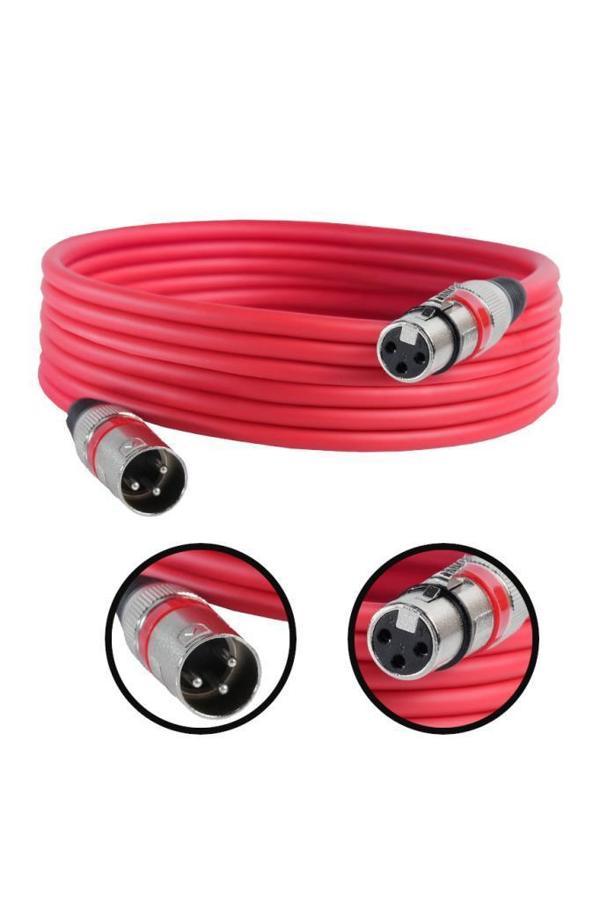 Midex MXL-5M-RD Kaliteli XLR TO XLR 5 mt. Mikrofon Kablosu - Image 1