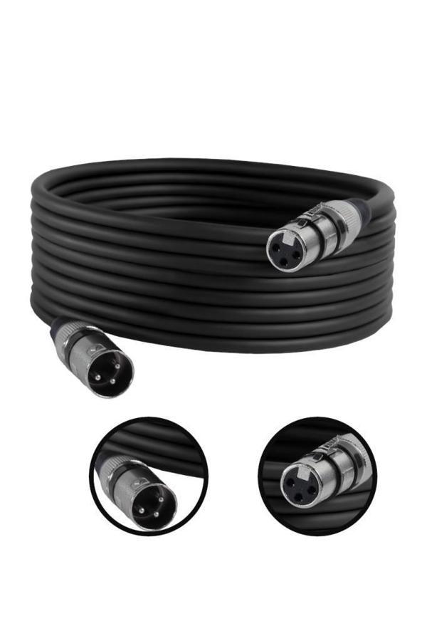 Midex MXL-10M-BK Kaliteli XLR TO XLR 10 mt. Mikrofon Kablosu - Image 1
