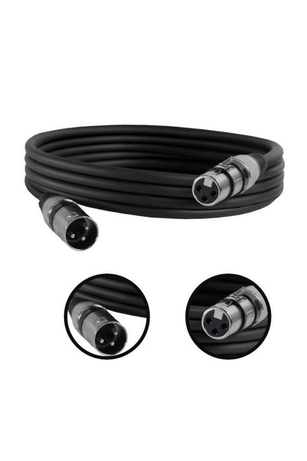 Midex MXL-3M-BK Kaliteli XLR TO XLR 3 mt. Mikrofon Kablosu - Image 1
