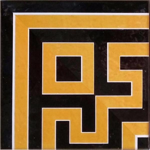 Armada Çini 20x20 Cm Ksk 71 Zincir Desenli Iznik Çini Bordür Köşesi - Image 1