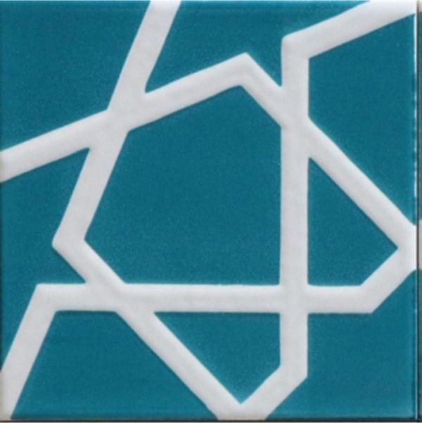 Armada Çini 20x20 cm Sp 100 Mavi Beyaz Desenli Kütahya Çinisi - Image 1