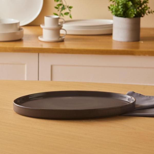 Karaca Massimo Kayık Tabak Antrasit 35 cm - Image 1