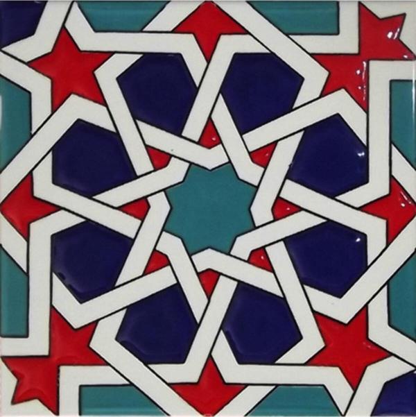 Armada Çini 20x20 Cm Sp 88 Kütahya Cami Çinisi Maroc Desenli Seramik Çini Karo - Image 1