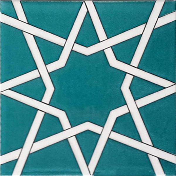 Armada Çini 20x20 Cm Sp 94 Yıldız Kütahya Cami Çinisi Selçuklu Desenli Seramik Çini Karo - Image 1