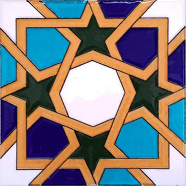 Armada Çini 20x20 Cm Sp 99 Geometrik Desenli Kütahya Çinisi - Image 1
