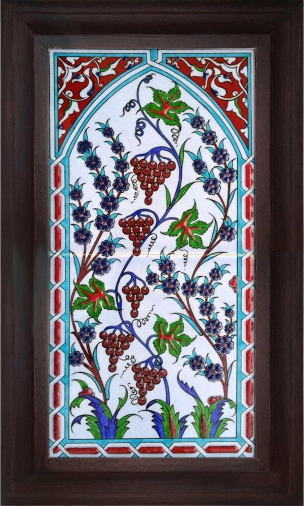 Armada Çini 20x40 Cm ED 156 Ayetel kürsü El dekoru Çini Pano - Image 1
