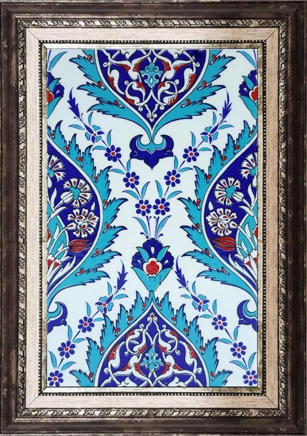 Armada Çini 25x40 Cm Sp 417 Mavi Göbekli Kütahya Iznik Çini Pano - Image 1