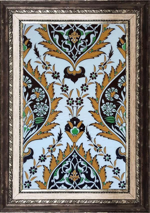 Armada Çini 25x40 Cm Sp 417 Sarı Göbekli Kütahya Iznik Çini Pano - Image 1