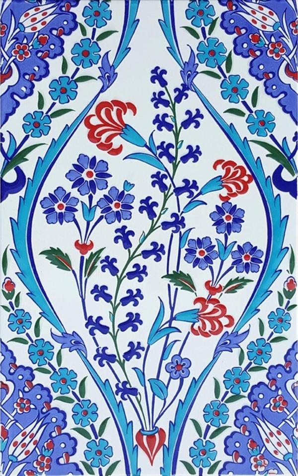 Armada Çini 25x40 Cm Sp 418 Göbekli Kütahya Iznik Çini Seramik Karo - Image 1