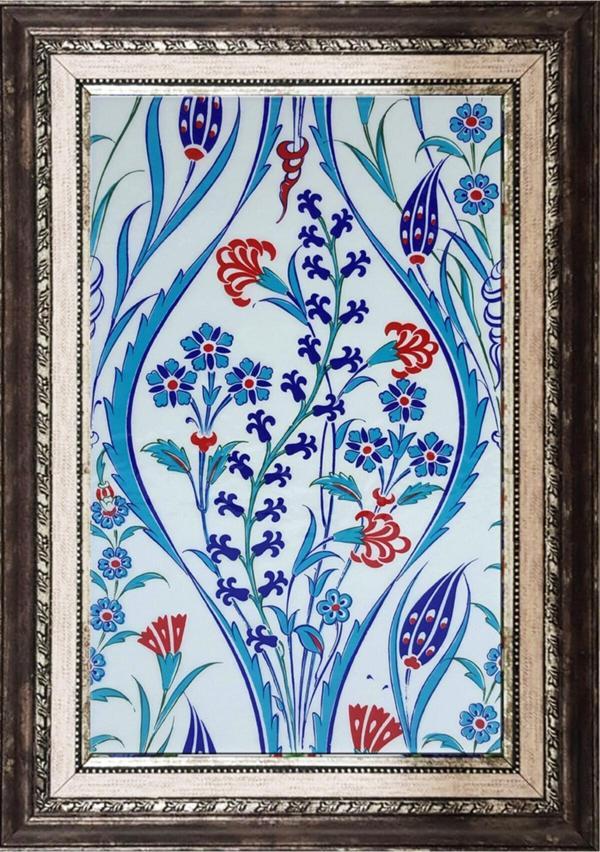 Armada Çini 25x40 Cm Sp 419 Mavi Beyaz Kütahya Iznik Çini Pano - Image 1