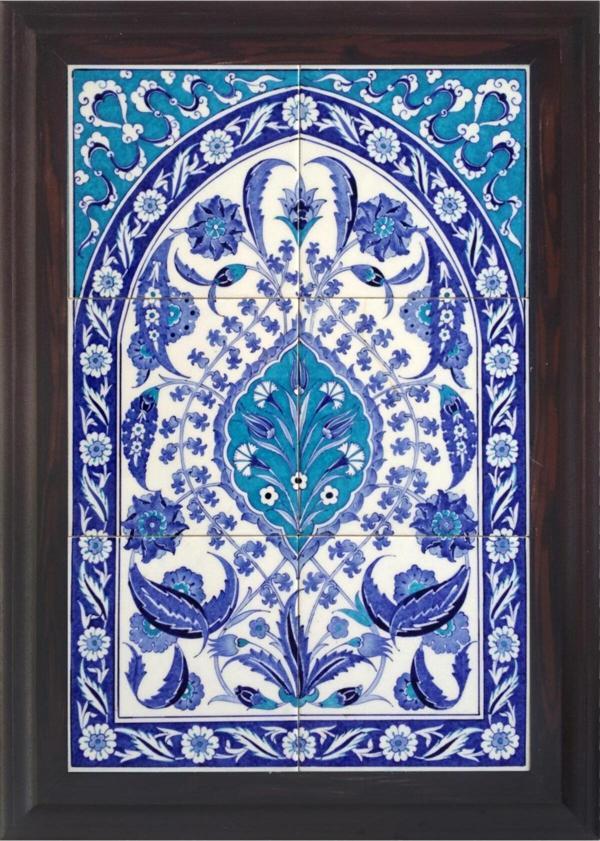 Armada Çini 40x60 Cm Ed 505 Mavi Beyaz Eldekoru Çini Pano - Image 1