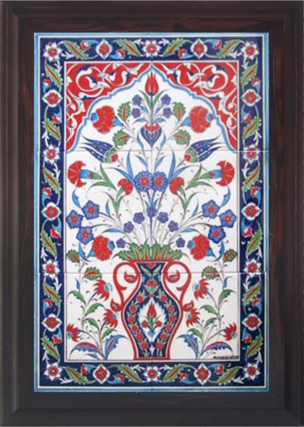 Armada Çini 40x60 Cm Ed 511 Saksılı Eldekoru Çini Pano - Image 1