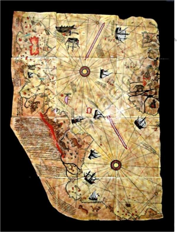 Armada Çini 60x100 Cm Ed 609 Piri Reis Eldekoru Çini Pano - Image 1