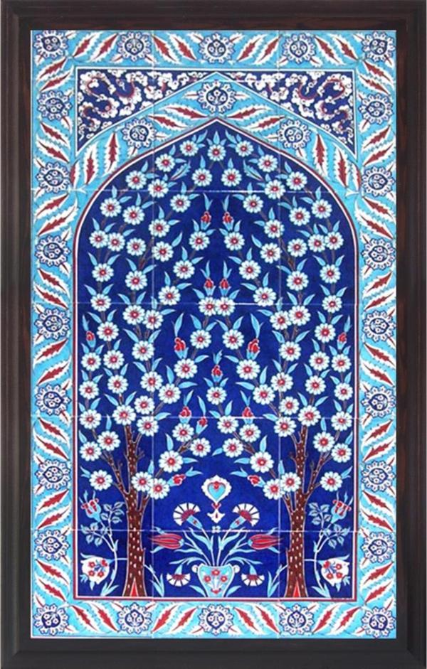 Armada Çini 60x100 Cm Ed 622 Kobalt Hayat Ağacı Çini Pano - Image 1