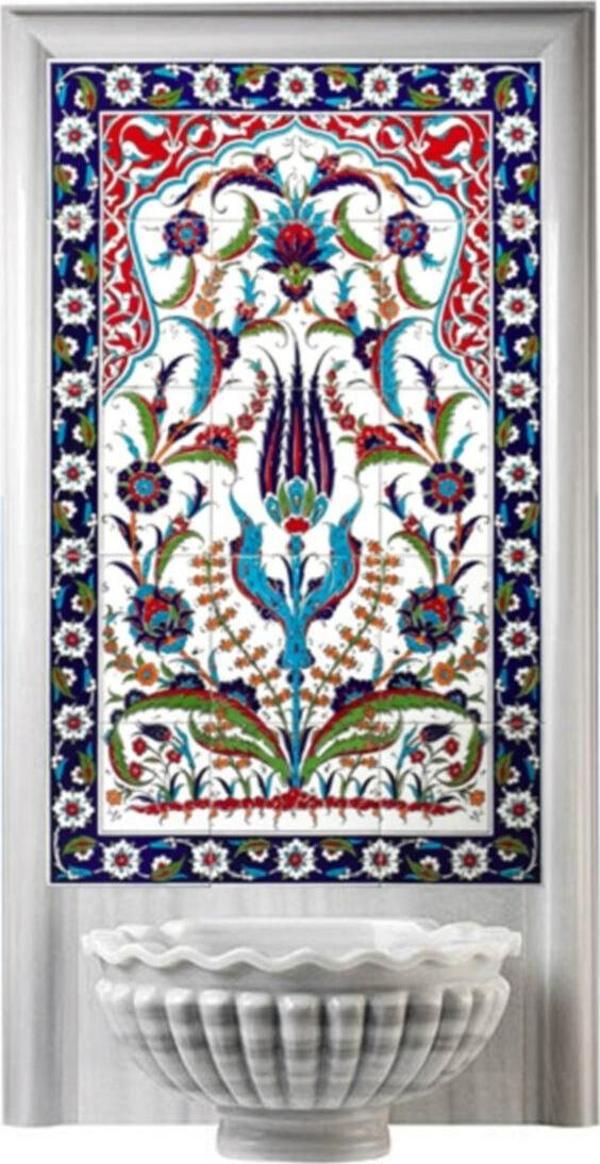 Armada Çini 60x100 cn Ed 624 Hançerli Türk Hamamı Çini Pano - Image 1