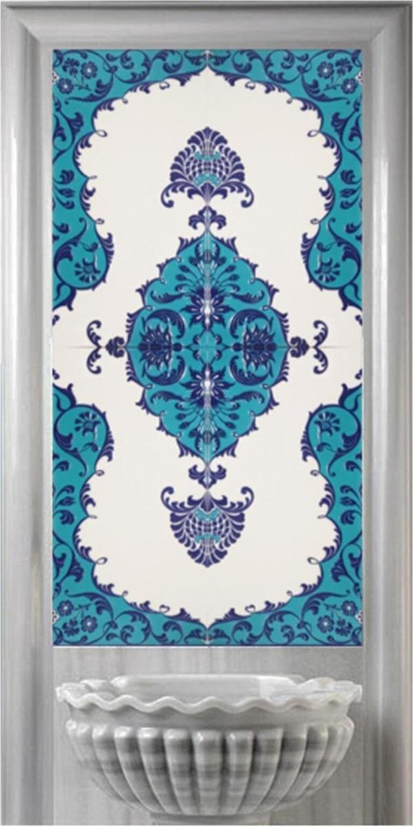 Armada Çini 60x120 Koçer Serigraf Türk Hamamı Iznik Çini Pano Kütahya Çinileri - Image 1
