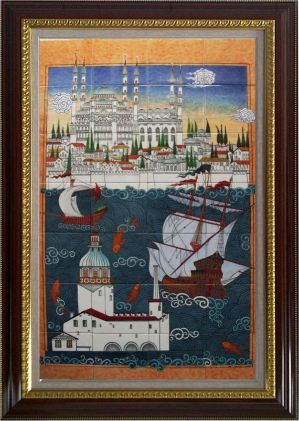 Armada Çini 80x140 Cm Ed 683 Istanbul Sahnesi Çini Pano - Image 1