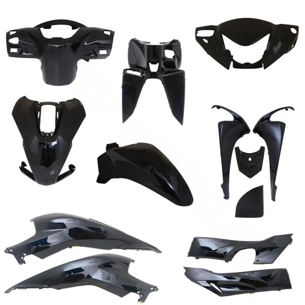HONDA DIO 110 SİYAH KAPORTA SETİ - Image 1
