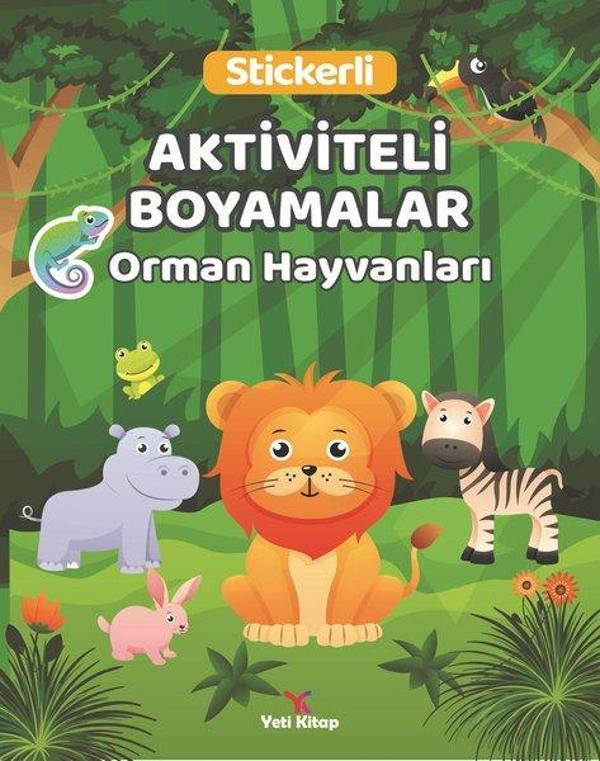 Orman Hayvanları Stickerli Aktiviteli Boyamalar - Yeti Kitap - Image 1