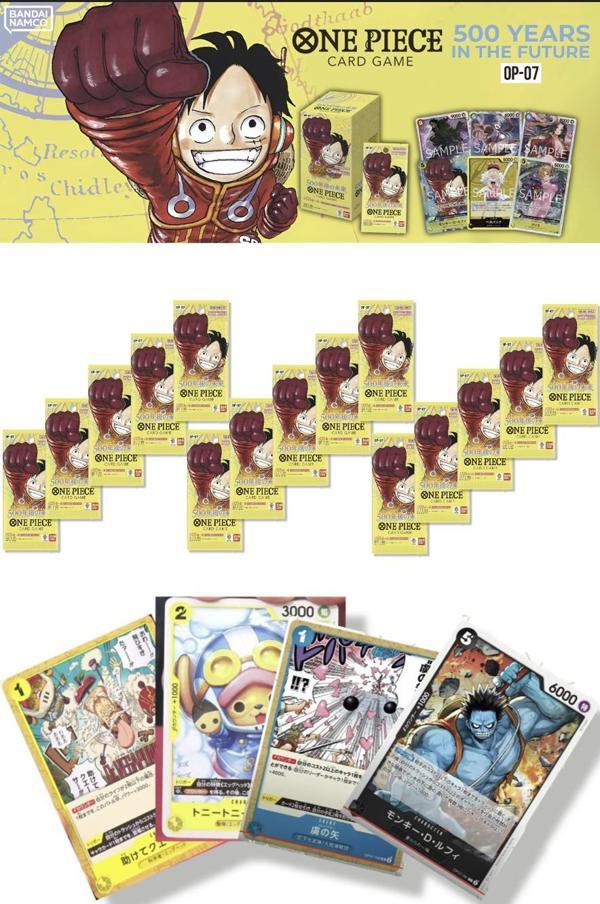 15 Paket One Piece Card Game OP07 500 Years Future Bandai Booster Japonca 90 Kart - Image 1