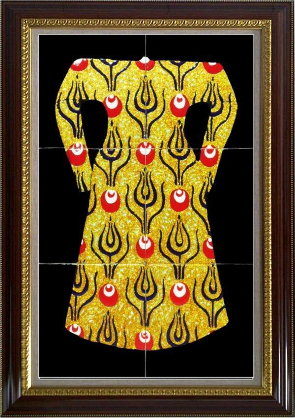 Armada Çini 40x60 Cm Ed 655 Yaldızlı Kaftan Çini Pano - Image 1