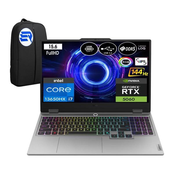 Lenovo Loq 15IRX10 83JE00J5TREP7 I7-13650HX 32GB Ram 512GB SSD RTX5060 15.6" 144Hz WIN11 Pro + Elektropasaj Çanta - Image 1