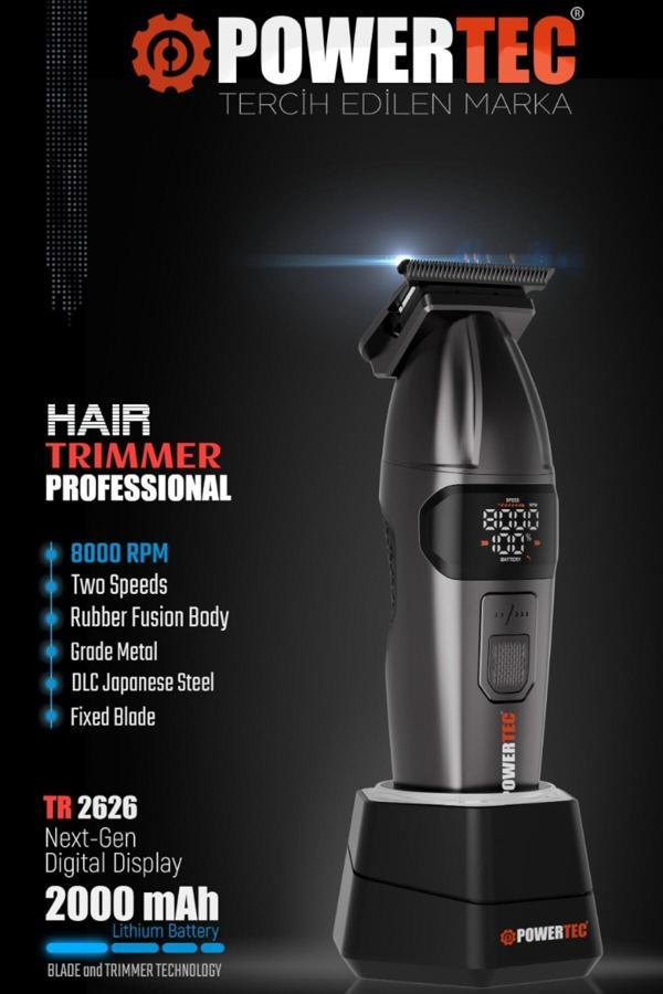 Powertec TR-2626 Profesyonel Sakal | Ense Tıraş & Çizim Makinesi - Image 1