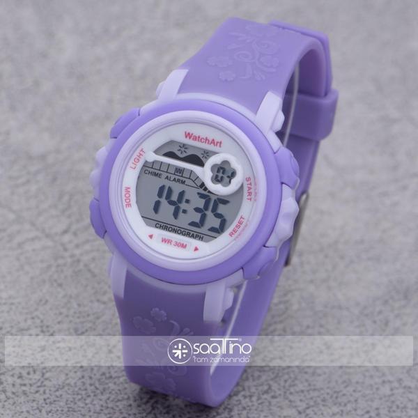 SaaTTino Kız Çocuk Kol Saati Led Ekran Mor Renk Silikon Kordon ST-303918 - Image 1