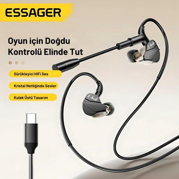 Essager Pro Seri Gaming HiFi Kulaklık – Mikrofonlu, Yüksek Ses Kalitesi, Kristal Ses Sistemli Kulaklık - Image 1
