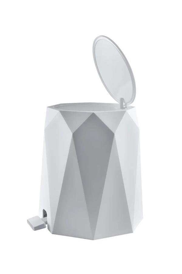 Omnipazar ELF-476 Geo Plastik Pedallı Çöp Kovası 4 Litre - Image 1