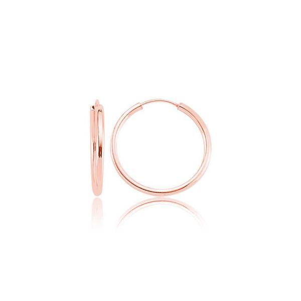 ​Gümüş Rose Kaplama Halka Küpe - Image 1