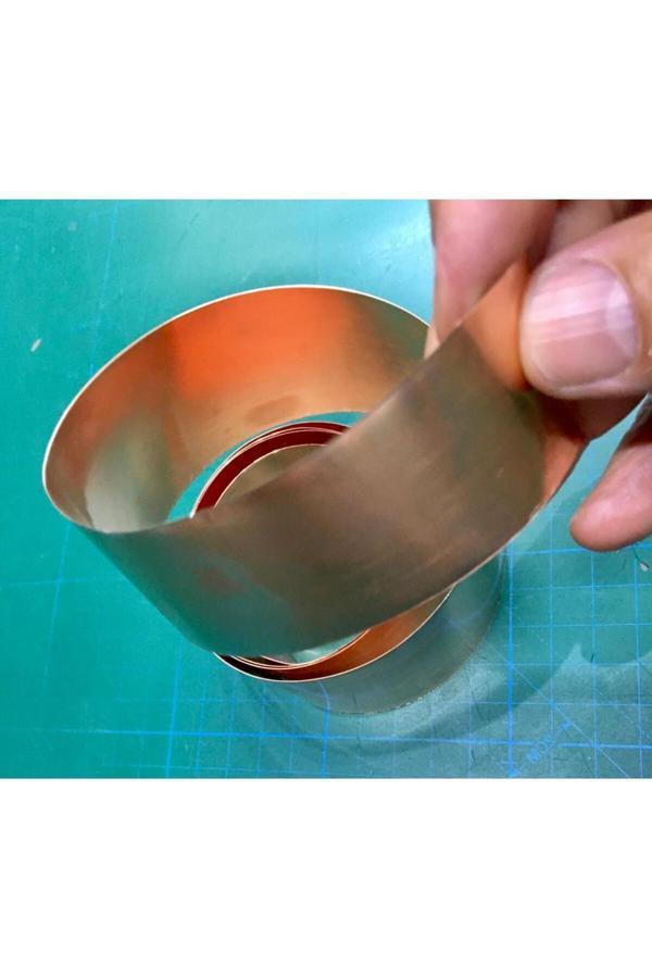 Hırdavat Erbabı Bakır Levha 0,10X40X1000 Kalınlık 0,10Mm En 4Cm Boy 1 Metredir - Image 1