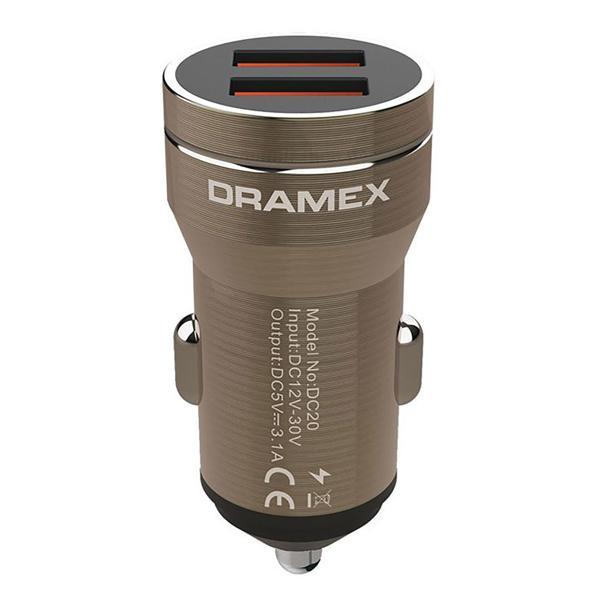 Dramex DC20B 3.1A 2xUSB-A Çıkışlı Hızlı Araç Şarj Cihazı - Metalik Kahverengi - Image 1