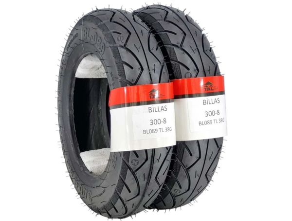 Billas 300-8 TL (Dubleks) Motosiklet Lastik Seti - Image 1