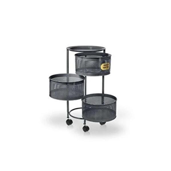 YILDIRAY METAL AÇ/KAPA SEBZELİK 3 KATLI TEKERLEKLİ - Image 1