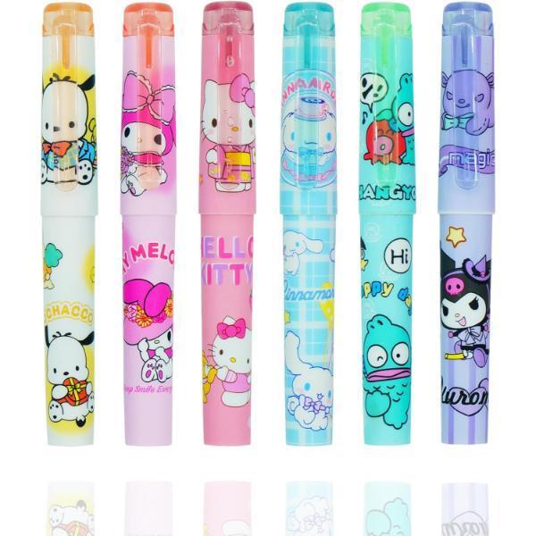 6'lı Fosforlu Kalem Seti - Hello Kitty Kuromi ve Arkadaşları - Image 1